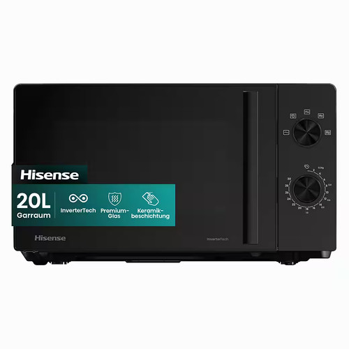 Mikrowelle schwarz 20l 1020w - mikrowelle,